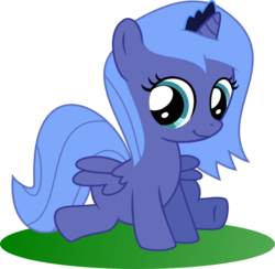 Size: 900x878 | Tagged: safe, artist:ulyssesgrant, princess luna, pony, g4, cute, female, filly, simple background, sitting, solo, transparent background, vector, woona