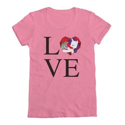 Size: 1000x1000 | Tagged: safe, rarity, spike, g4, clothes, female, love, male, ship:sparity, shipping, shirt, straight, welovefine