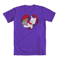Size: 1000x1000 | Tagged: safe, rarity, spike, g4, clothes, female, male, ship:sparity, shipping, shirt, straight, welovefine