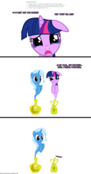 Size: 1008x1920 | Tagged: safe, artist:navitaserussirus, trixie, twilight sparkle, genie, asktwixiegenies, g4, ask, crying, female, lesbian, ship:twixie, shipping, simple background, transparent background, tumblr
