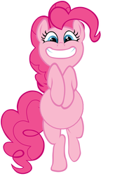 Size: 600x914 | Tagged: editor needed, safe, artist:blindcavesalamander, pinkie pie, earth pony, pony, g4, big grin, big smile, bipedal, blue eyes, female, grin, happy, mare, pink coat, pink fur, pink hair, pink mane, pink tail, pregnant, pregnant edit, simple background, smiling, solo, standing, standing on one leg, tail, vector, white background