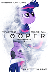 Size: 2700x4000 | Tagged: safe, artist:dakln, twilight sparkle, g4, crossover, future twilight, looper, parody