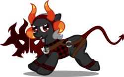 Size: 1127x709 | Tagged: safe, artist:wolf-walrus, pony, cult of rakdos, curtain cull, magic the gathering, ponified, rix maadi guildmage, simple background, solo, transparent background