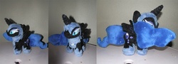 Size: 981x354 | Tagged: safe, artist:starmassacre, nightmare moon, pony, g4, irl, photo, plushie, solo