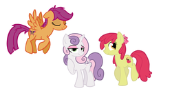 Size: 1315x710 | Tagged: safe, artist:cat4lyst, apple bloom, scootaloo, sweetie belle, g4, older