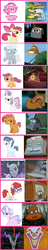 Size: 349x1823 | Tagged: safe, apple bloom, babs seed, diamond tiara, king sombra, olden pony, scootaloo, shady daze, silver spoon, sweetie belle, twist, g4, air conditioner, blanky (brave little toaster), brave little toaster, clown, comparison, comparison chart, electromagnet, kirby (brave little toaster), lampy, magnet, radio, radio (brave little toaster), television, toaster, toaster (brave little toaster)