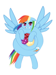 Size: 1280x1710 | Tagged: dead source, safe, artist:aisuroma, rainbow dash, g4, cream cheese, danish, fat, fruit, rainblob dash, rainbow danish