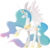 Size: 816x785 | Tagged: safe, artist:lottapotatosalad, princess celestia, alicorn, pony, g4, eyes closed, female, mare, raised hoof, simple background, solo, transparent background