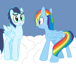 Size: 900x763 | Tagged: safe, artist:imtailsthefoxfan, rainbow dash, soarin', g4, female, male, ship:soarindash, shipping, straight