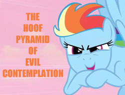 Size: 529x402 | Tagged: safe, edit, edited screencap, screencap, rainbow dash, pony, g4, the super speedy cider squeezy 6000, cropped, female, hooves, reaction image, solo