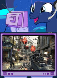 Size: 563x771 | Tagged: safe, princess luna, gamer luna, g4, call of duty, call of duty: black ops 2, exploitable meme, isa, meme, militia, tv meme