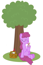 Size: 559x844 | Tagged: safe, artist:demmon1, berry punch, berryshine, g4, tree, wine