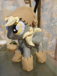 Size: 480x640 | Tagged: safe, artist:legadema, derpy hooves, pegasus, pony, g4, female, irl, mare, paper bags, photo, plushie, solo