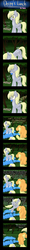 Size: 1000x8400 | Tagged: safe, artist:lamia, carrot top, derpy hooves, golden harvest, pegasus, pony, g4, comic, everfree forest, eyes closed, female, intellectually hilarious, mare, poison joke, sesquipedalian loquaciousness, underp