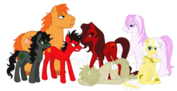 Size: 900x465 | Tagged: dead source, safe, artist:cartoonlion, earth pony, pony, unicorn, angry, arrogant, beautiful, bedroom eyes, female, flirting, glare, glasses, gritted teeth, group, handsome, jealous, jewelry, lazy, looking at you, male, mare, materialism, puffy cheeks, saligia, septet, seven deadly sins, sin of envy, sin of gluttony, sin of greed, sin of lust, sin of pride, sin of sloth, sin of wrath, sleeping, stallion, unshorn fetlocks