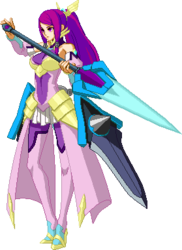 Size: 279x383 | Tagged: safe, princess cadance, human, g4, blazblue, chrono phantasma, female, humanized, izayoi, palette swap, recolor, simple background, solo, sprite, transparent background