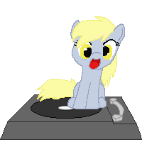 Size: 200x200 | Tagged: safe, artist:mammoh, derpy hooves, pegasus, pony, g4, animated, female, mare, spinning, turntable pony