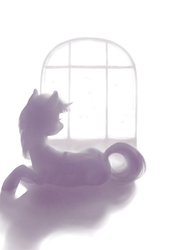 Size: 1280x1847 | Tagged: safe, artist:purmu, twilight sparkle, pony, g4, female, silhouette, solo, window