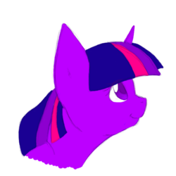 Size: 576x576 | Tagged: safe, artist:sinclair2013, twilight sparkle, g4, bust, looking forward, looking up, portrait, side view, simple background, smiling, solo, transparent background