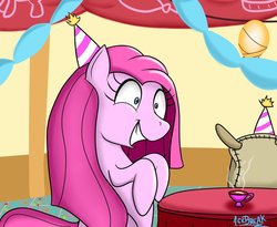 Size: 988x809 | Tagged: safe, artist:icebreak23, madame leflour, pinkie pie, g4, pinkamena diane pie, tea, tea party