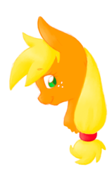 Size: 448x704 | Tagged: safe, artist:sinclair2013, applejack, earth pony, pony, g4, bust, female, simple background, solo, transparent background