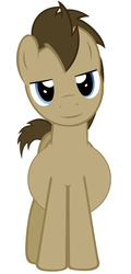 Size: 711x1477 | Tagged: artist needed, safe, edit, doctor whooves, time turner, earth pony, pony, g4, bedroom eyes, looking at you, male, male pregnancy, pregnant, pregnant edit, show accurate, simple background, smiling, solo, stallion, white background