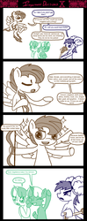 Size: 1050x2640 | Tagged: safe, artist:ficficponyfic, aries (g4), gemini (g4), sagittarius (g4), earth pony, pony, unicorn, comic:important decisions, g4, aries, comic, ew gay, female, gemini, horn, male, mare, pansexual, ponyscopes, sagittarius, stallion, zodiac