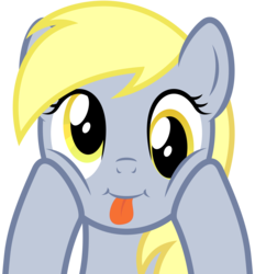 Size: 5308x5710 | Tagged: safe, artist:infinitoa, derpy hooves, g4, absurd resolution, cute, derpabetes, face, simple background, tongue out, transparent background, vector