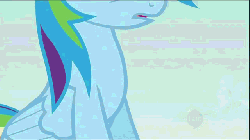 Size: 640x360 | Tagged: dead source, safe, edit, edited screencap, screencap, rainbow dash, pegasus, pony, g4, the mysterious mare do well, animated, caption, female, flying, gif, hoofy-kicks, hub logo, image macro, mare, meme, out of context, rearing, sexy, solo, subtitles, text, wings