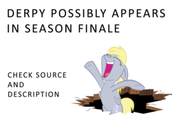 Size: 1500x1000 | Tagged: safe, derpy hooves, pegasus, pony, g4, female, mare, sibsy, simple background, solo, speculation, text, transparent background