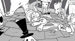 Size: 1980x1080 | Tagged: safe, artist:butts-mcpoop, fluttershy, g4, crossover, crying, floppy ears, grayscale, monochrome, shrunken pupils, the nightmare before christmas