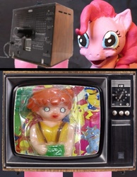 Size: 778x1002 | Tagged: safe, pinkie pie, blastoise, charizard, human, pikachu, rhydon, g4, clay, creepy, exploitable meme, figure, irl, misty (pokémon), photo, pokémon, realistic, sculpture, toy, tv meme, wat