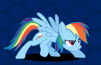 Size: 200x130 | Tagged: safe, rainbow dash, pony, fighting is magic, g4, animated, female, solo