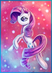 Size: 992x1392 | Tagged: dead source, safe, artist:erovoid, rarity, pony, unicorn, g4, abstract background, female, mare, solo