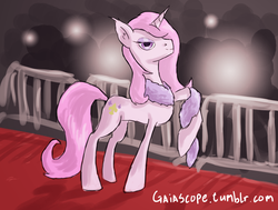 Size: 1280x970 | Tagged: safe, artist:gaiascope, fleur-de-lis, pony, g4, 30 minute art challenge, feather boa, female, solo