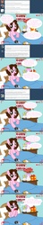 Size: 1236x6498 | Tagged: safe, artist:shinta-girl, angel bunny, oc, oc:shinta pony, guinea pig, pegasus, pony, g4, ask, bed, ceruyo, crying, diet, spanish, teddy bear, tumblr