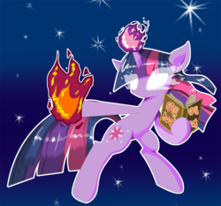 Size: 1000x931 | Tagged: safe, artist:thewormouroboros, twilight sparkle, g4, fire, glowing eyes, magic, pyromancy