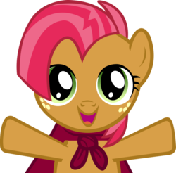 Size: 1024x1008 | Tagged: safe, artist:goomba001, babs seed, earth pony, pony, g4, cute, hug, simple background, solo, transparent background, vector