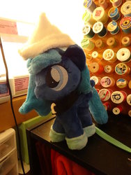 Size: 600x800 | Tagged: safe, artist:appledewplushies, princess luna, pony, g4, female, filly, irl, photo, plushie, solo, woona, younger