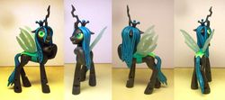 Size: 1805x800 | Tagged: safe, artist:klaufi, queen chrysalis, g4, irl, photo, sculpture, solo