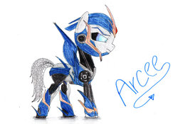 Size: 1069x747 | Tagged: safe, artist:speedfeather, arcee, ponified, transformers, transformers prime