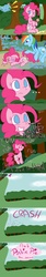 Size: 1200x7206 | Tagged: safe, artist:crade, pinkie pie, rainbow dash, g4, ask, clone, comic, pinkie pie the second, too dumb to live, tumblr