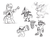 Size: 1000x752 | Tagged: safe, artist:mickeymonster, derpy hooves, pony, g4, aku aku, bipedal, boggy b, crash bandicoot, crash bandicoot (series), crossover, dr. neo cortex, guitar, monochrome, musical instrument, sketch, sketch dump, spyro the dragon, spyro the dragon (series), traditional art, worms (video game)