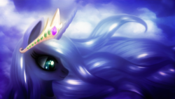 Size: 900x506 | Tagged: safe, artist:macalaniaa, princess luna, pony, g4, female, solo, tiara