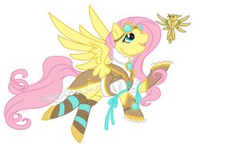 Size: 2520x1800 | Tagged: safe, artist:ladyduskfall, fluttershy, bird, g4, goggles, steampunk