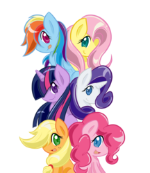 Size: 1868x2161 | Tagged: safe, artist:do-it-yourself, applejack, fluttershy, pinkie pie, rainbow dash, rarity, twilight sparkle, earth pony, pegasus, pony, unicorn, g4, mane six, unicorn twilight