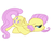 Size: 1800x1440 | Tagged: safe, artist:ladyduskfall, fluttershy, g4, scootie belle, scooting