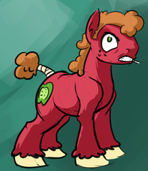 Size: 1153x1333 | Tagged: safe, artist:derkrazykraut, big macintosh, earth pony, pony, g4, brock samson, crossover, male, stallion, tail wrap, the venture bros.