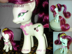 Size: 1024x768 | Tagged: safe, artist:amyatpebble, cherry jubilee, pony, g4, brushable, customized toy, irl, photo, solo, toy