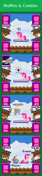 Size: 440x1820 | Tagged: safe, artist:zztfox, derpy hooves, pinkie pie, pegasus, pony, g4, comic, egg, female, game & watch, game and watch, mare, nintendo, pixel art